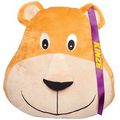 Bear Zoo Pillow with Custom Imprint Ribbon